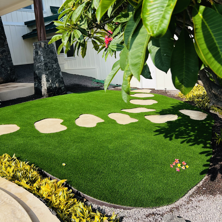 Our synthetic turf, Monte Verde, with a path in Hawaii